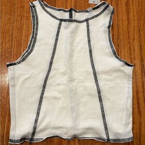 PacSun Contrast Stitch White Tank Top